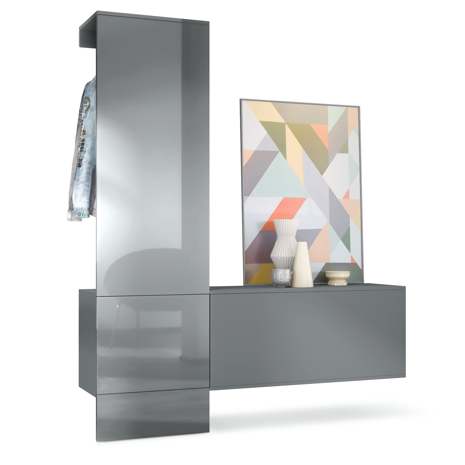 Lulea Garderobe Set 4 Korpus Anthrazit