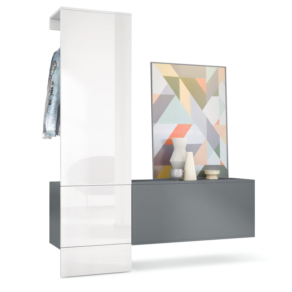 Lulea Garderobe Set 4 Korpus Anthrazit