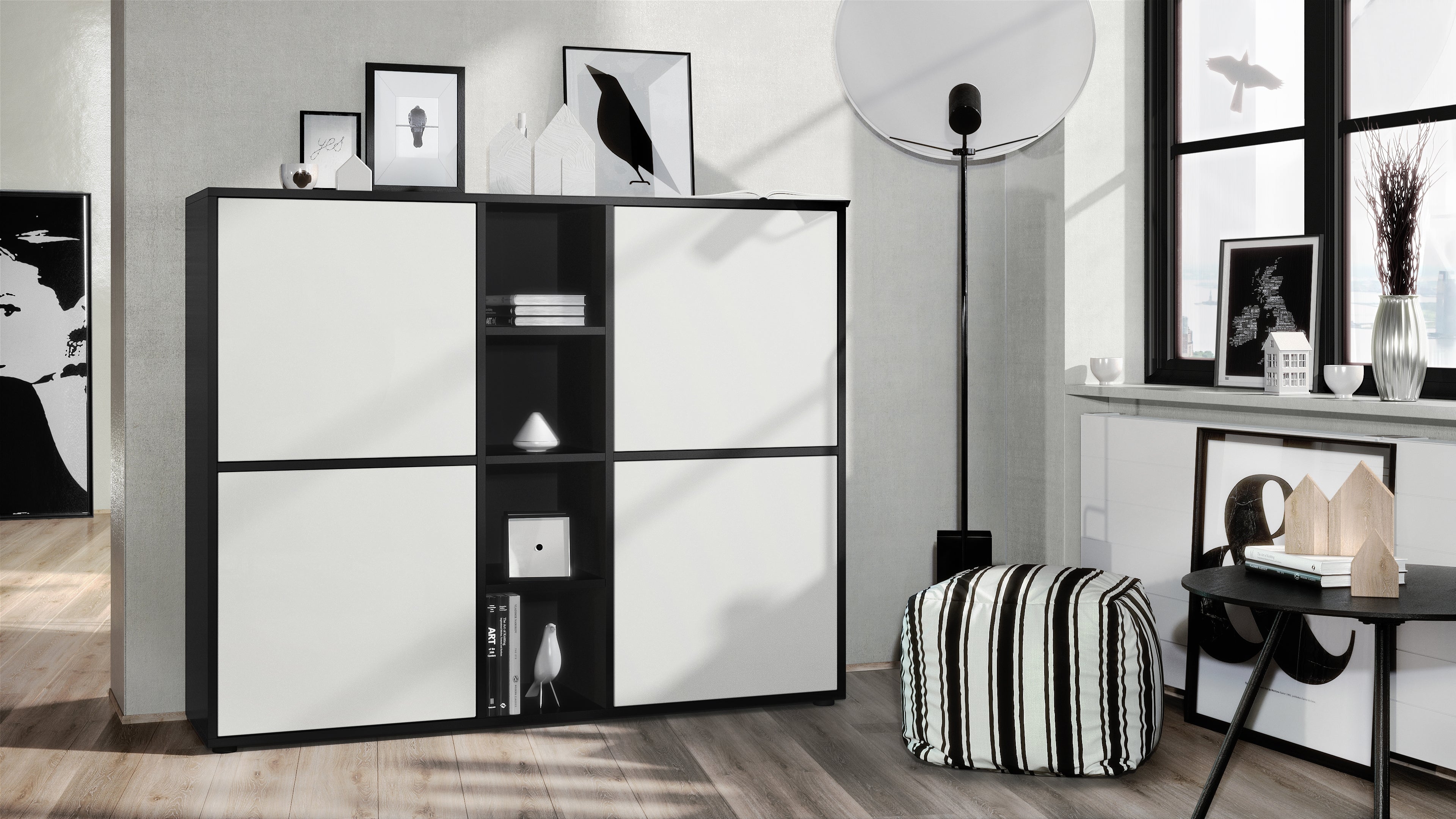 Mora Highboard M3 Korpus Schwarz