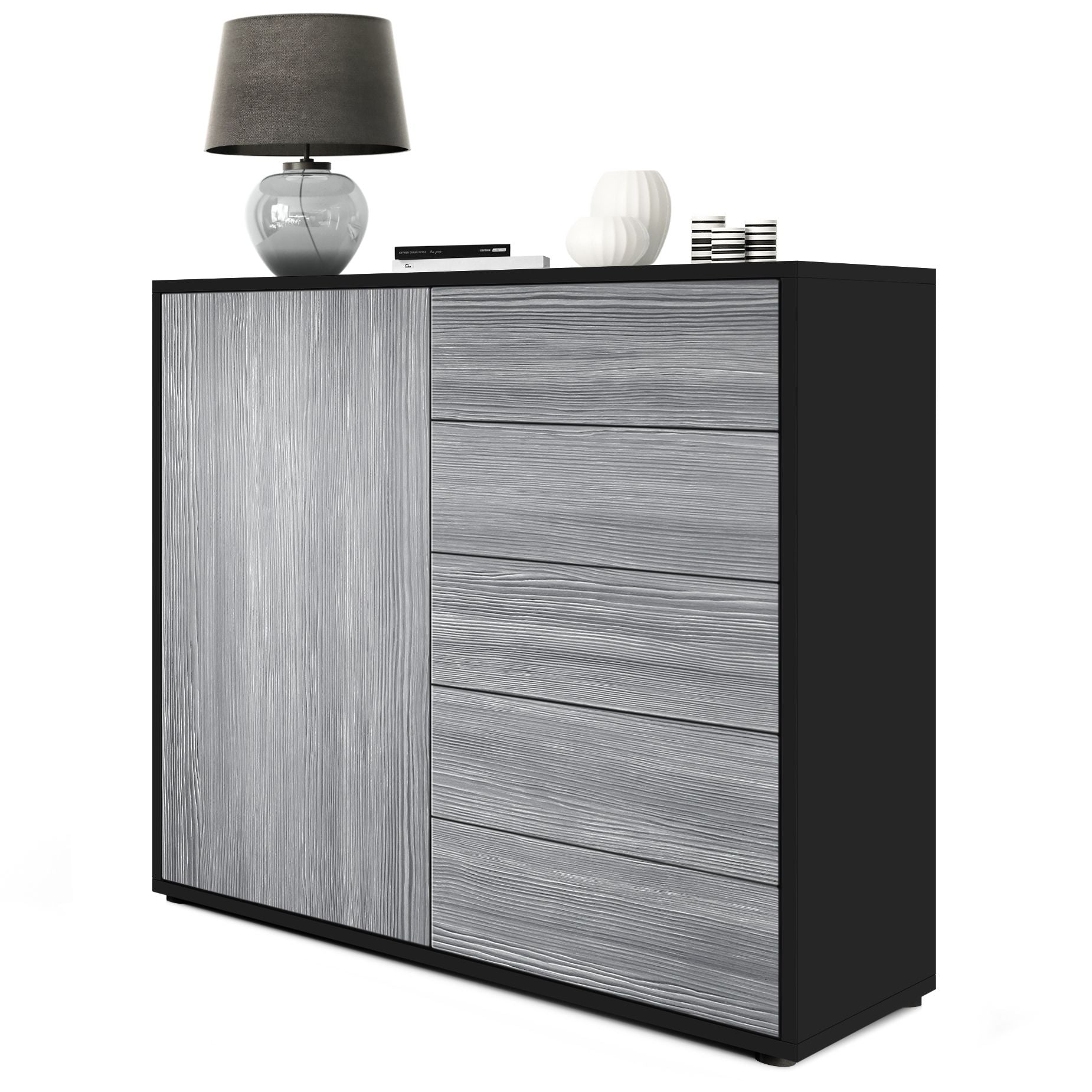 Milan M2 Kommode Korpus Schwarz