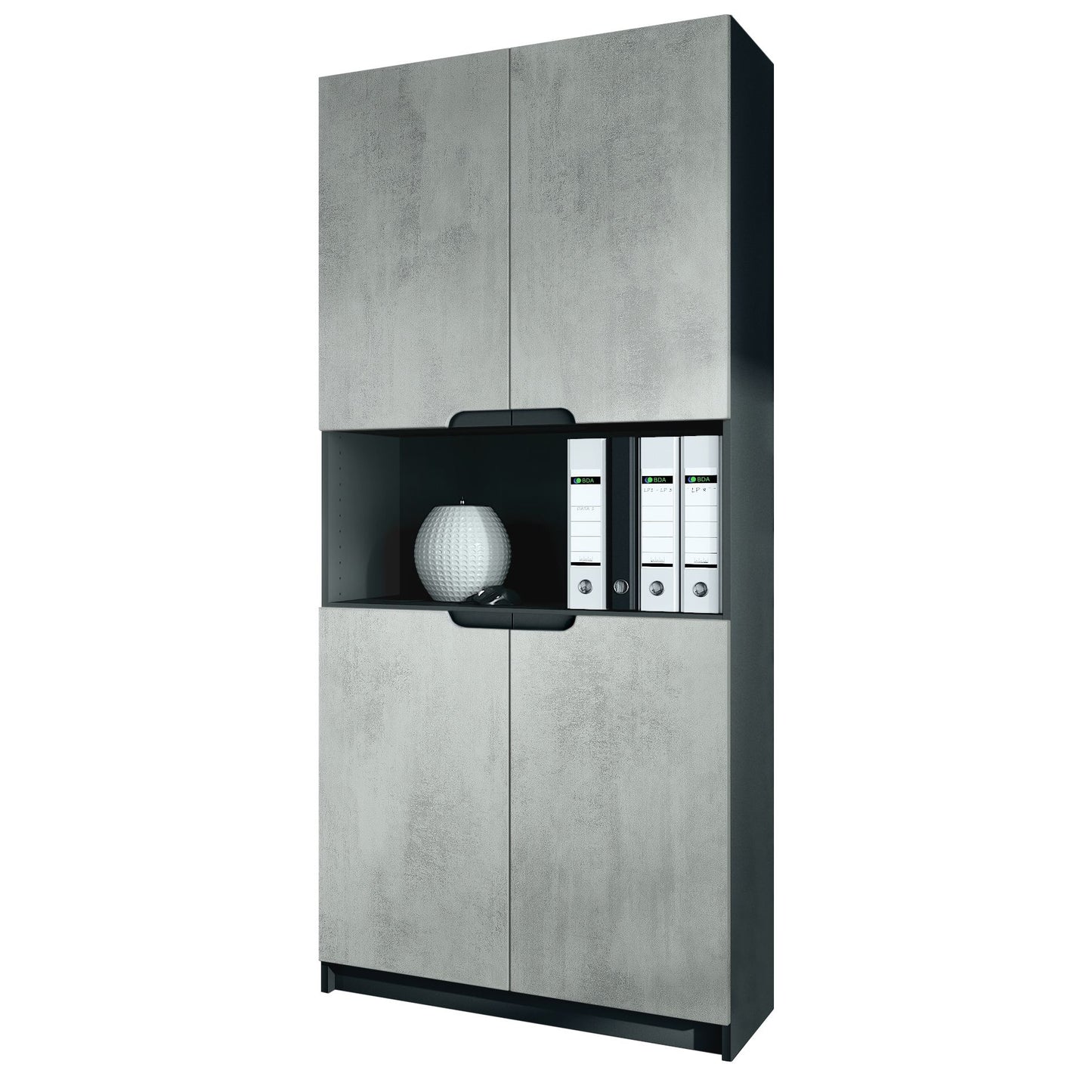 Büroschrank Locarno M2 - Korpus Schwarz matt