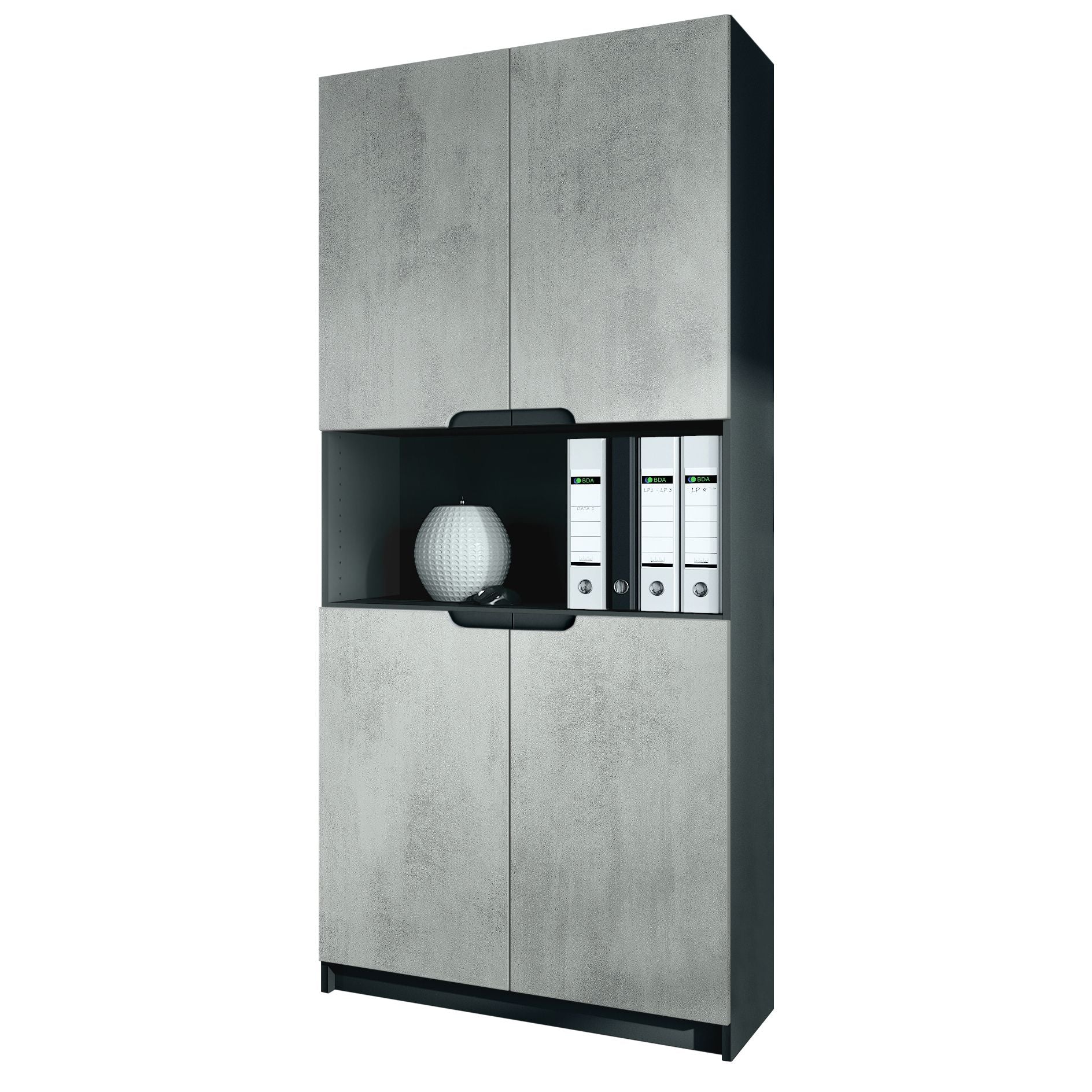 Büroschrank Locarno M2 - Korpus Schwarz matt