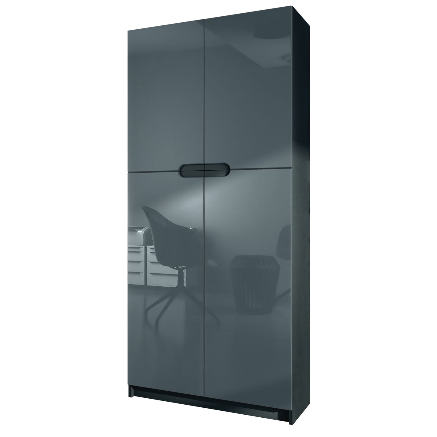 Büroschrank Locarno M1- Korpus Schwarz Matt