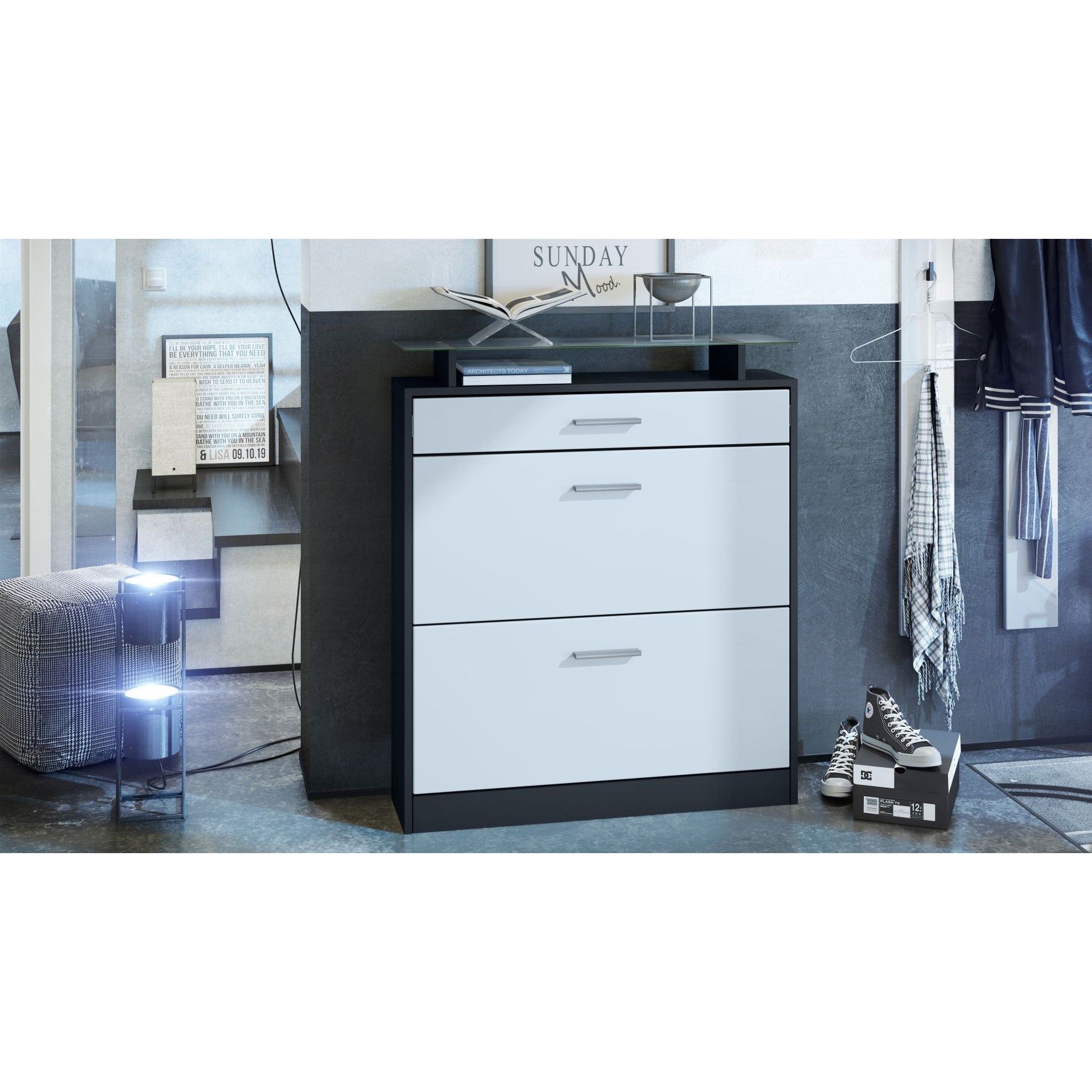 Sideboard Graz M1 - Korpus Schwarz matt