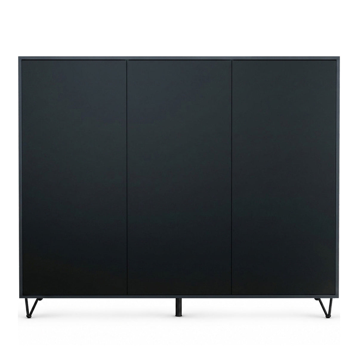 Highboard Elisa M2 - Korpus Anthrazit matt – Schwarz matt