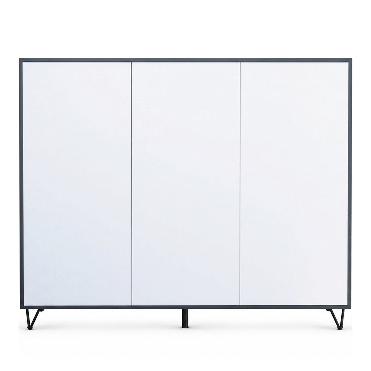 Highboard Elisa M2 - Korpus Anthrazit matt – Weiß matt