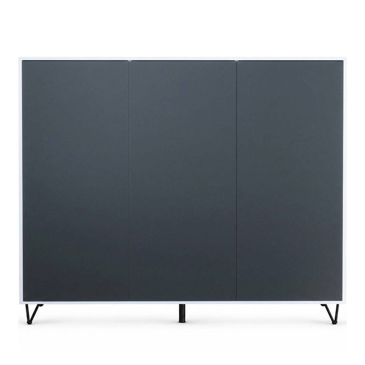 Highboard Elisa M2 - Korpus Weiß matt – Anthrazit matt