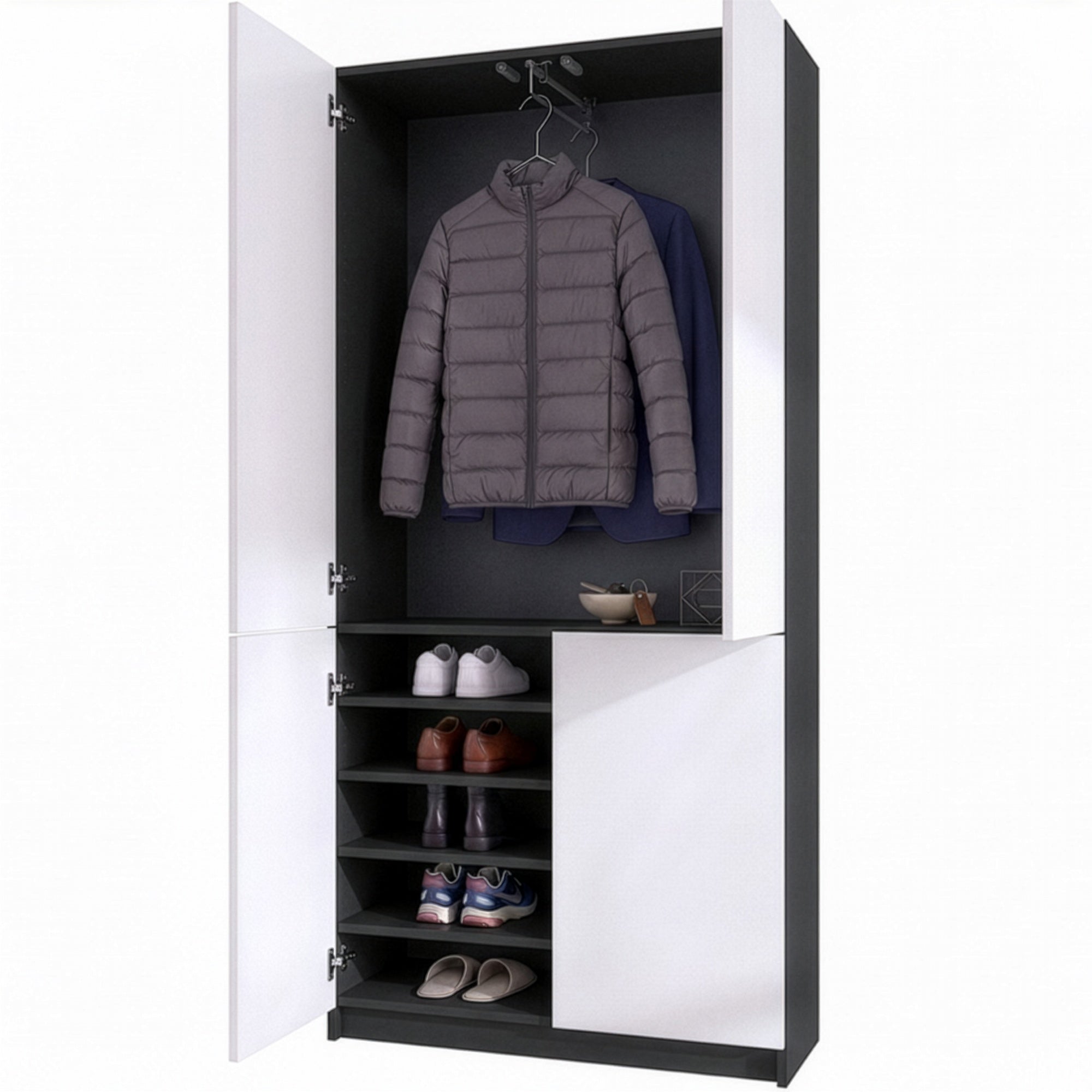 Flurschrank Elona M1 - Korpus Anthrazit matt