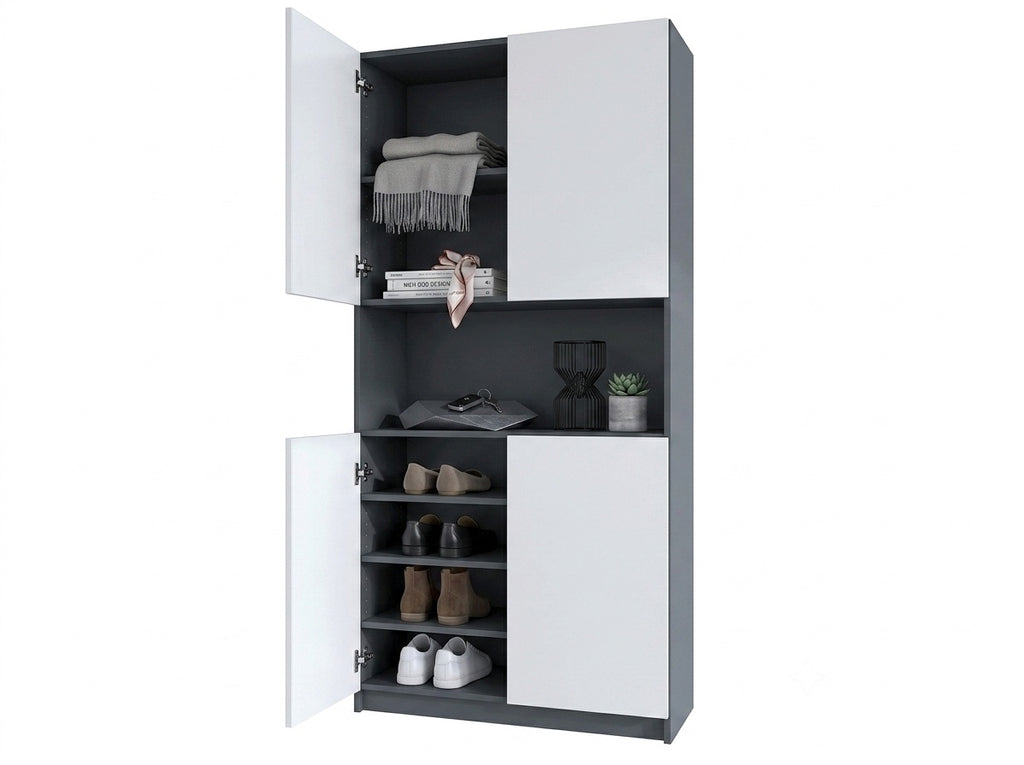 Flurschrank Elona M2 - Korpus Anthrazit matt