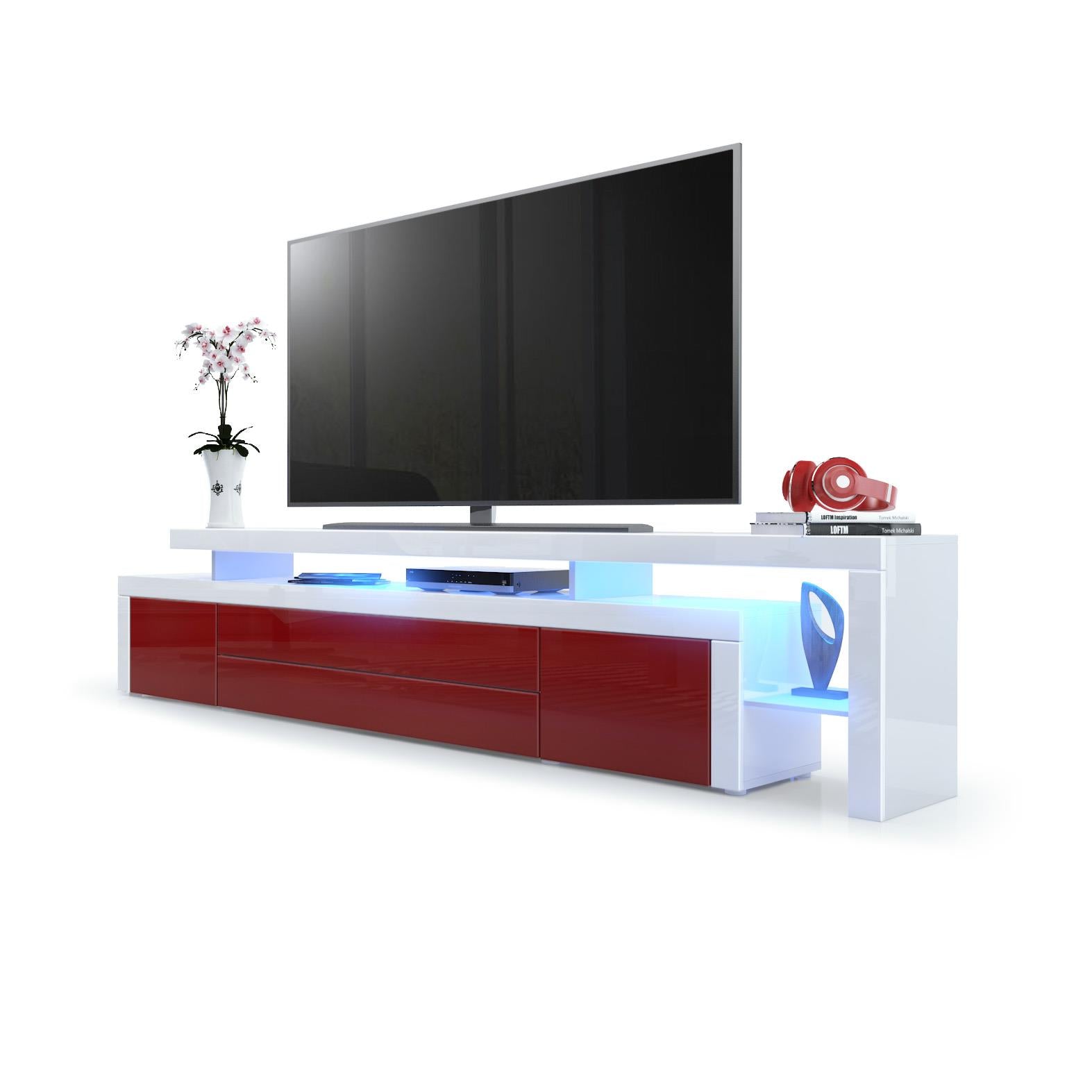 Plano TV Board Korpus Weiß mit LED