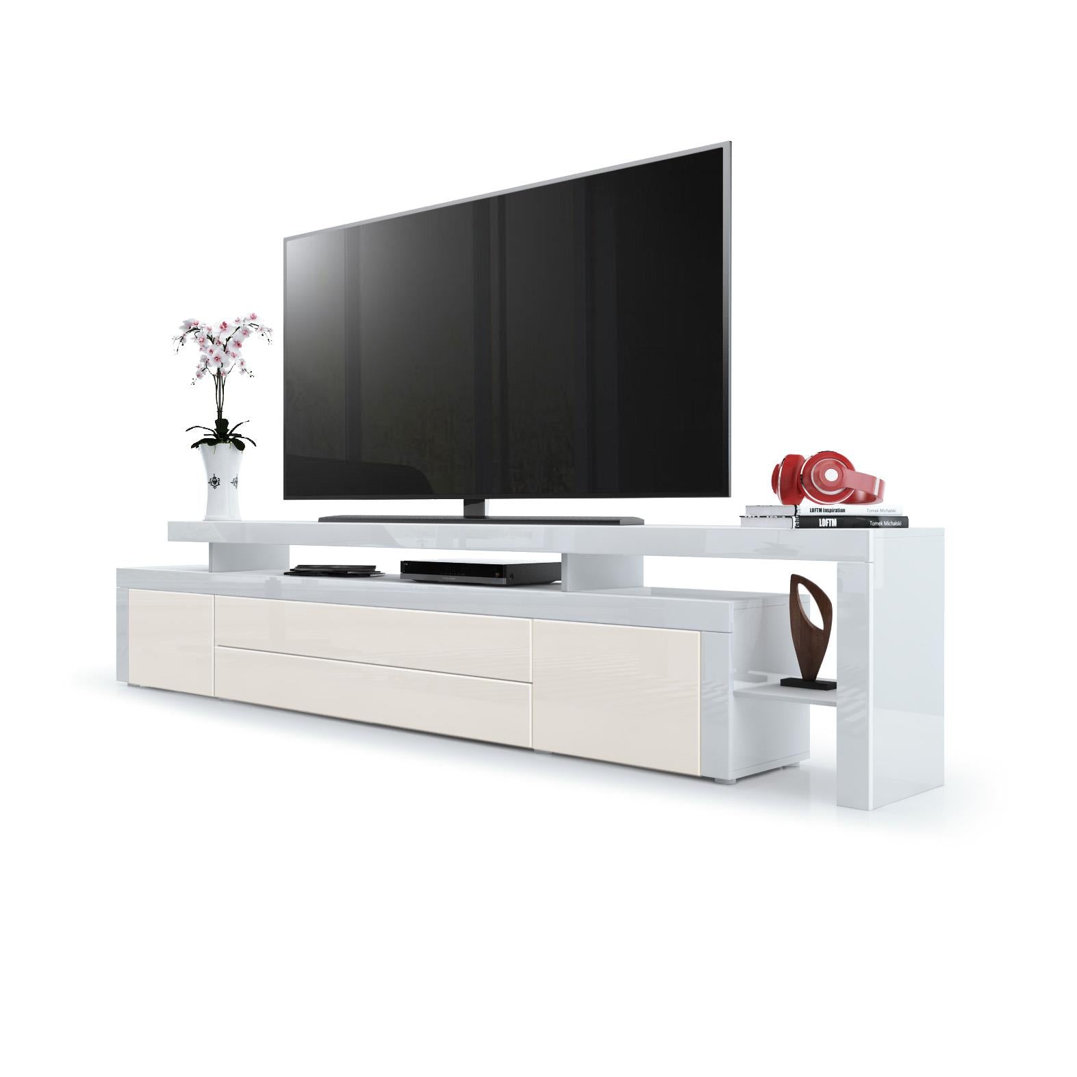 Plano TV Board Korpus Weiß Hochglanz