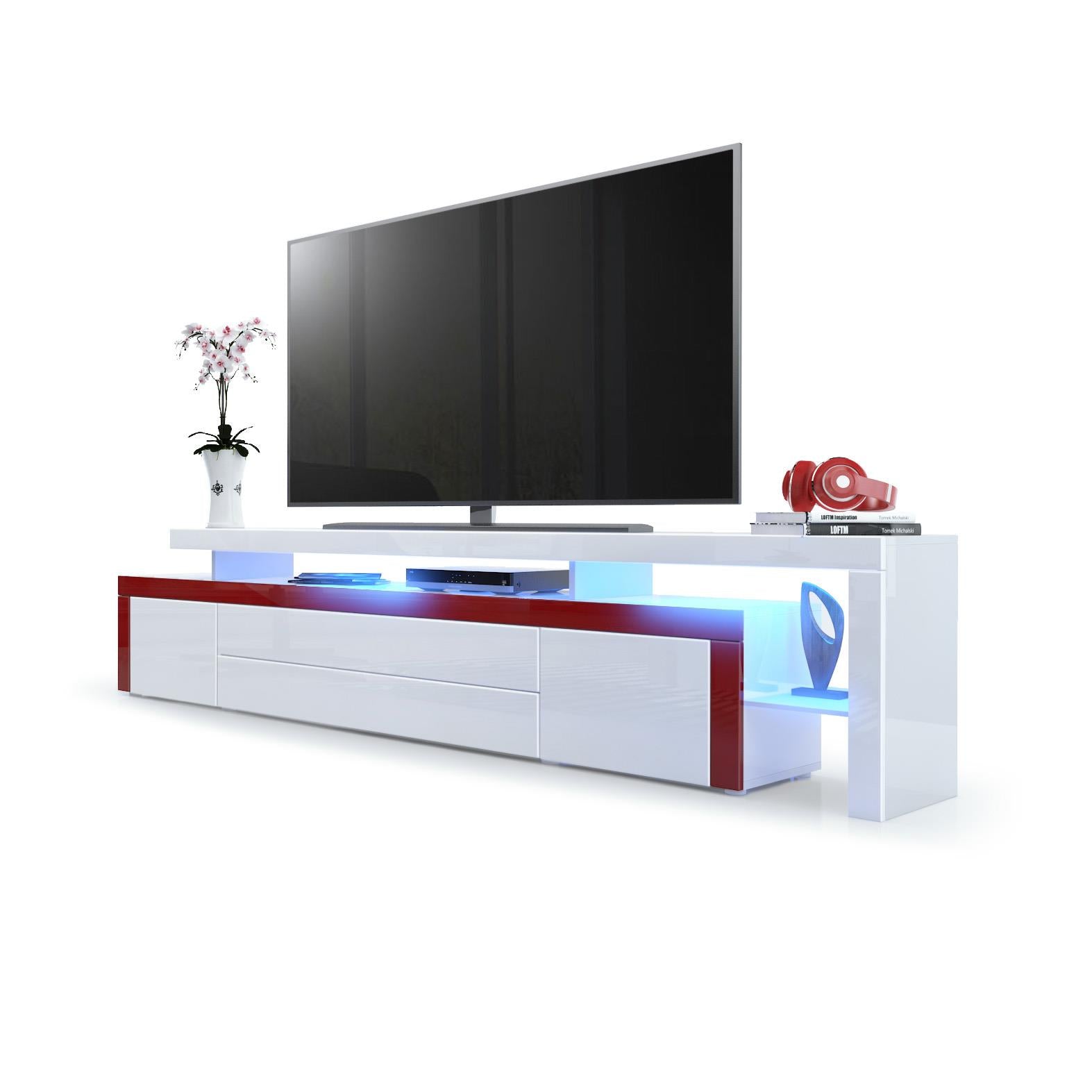 Plano TV Board Korpus Weiß mit LED