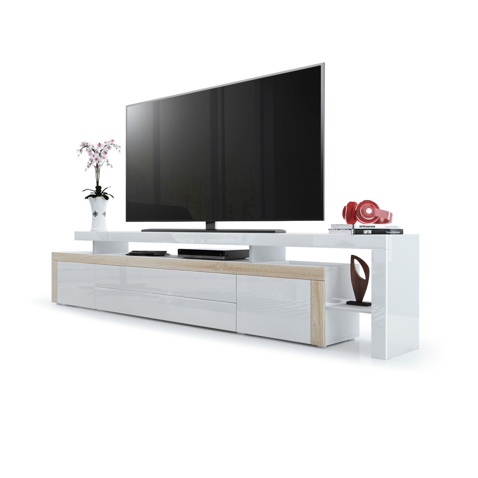 Plano TV Board Korpus Weiß Hochglanz