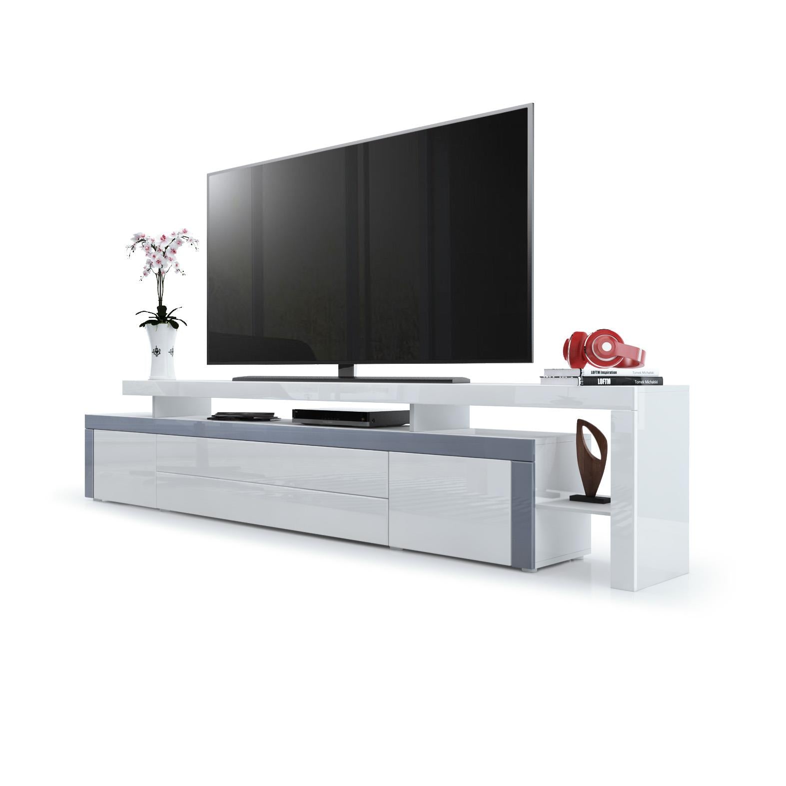 Plano TV Board Korpus Weiß Hochglanz