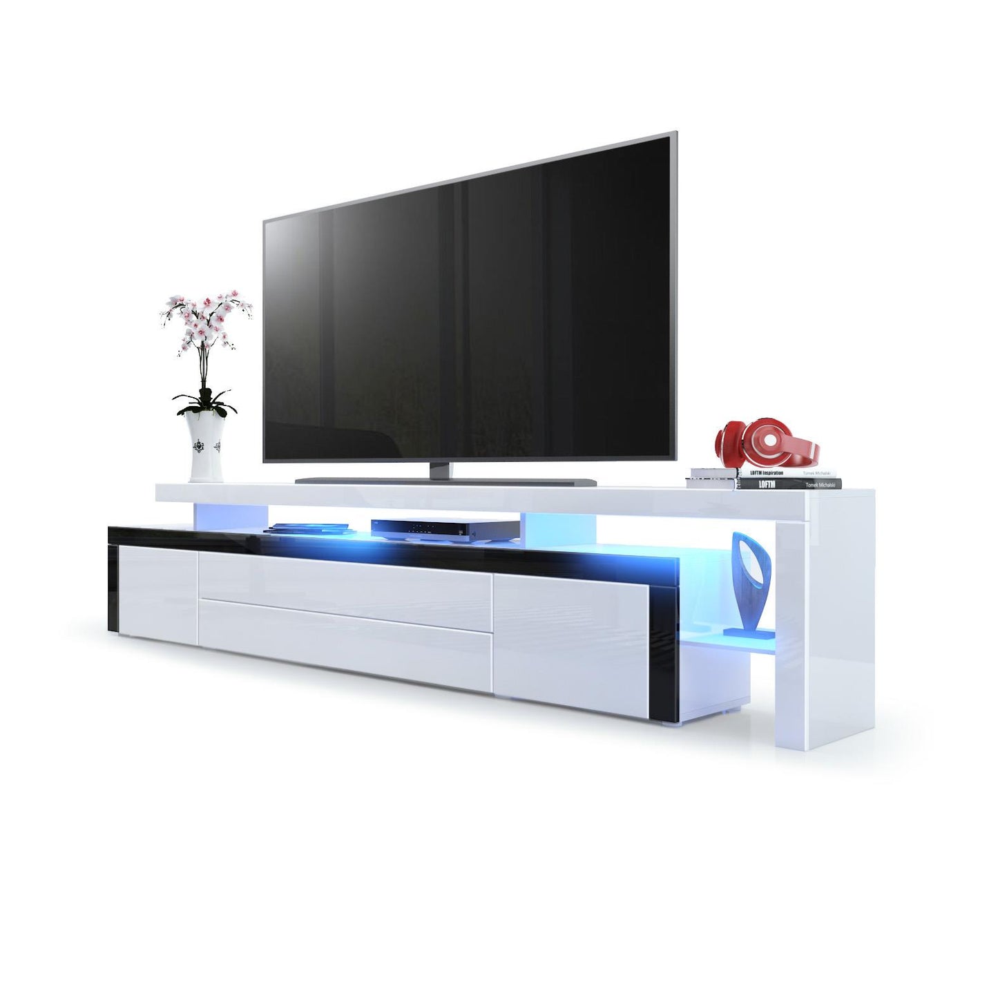 Plano TV Board Korpus Weiß mit LED