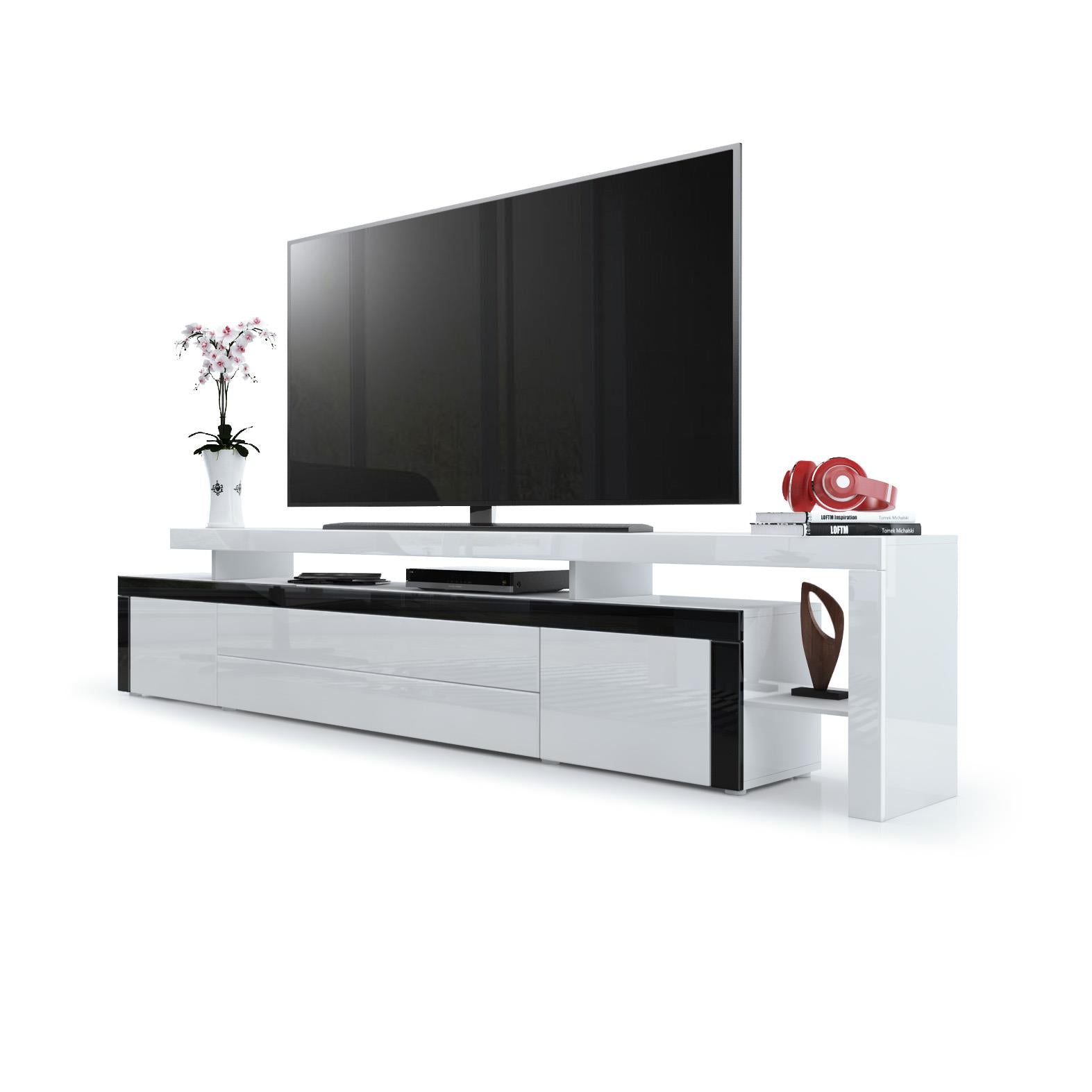 Plano TV Board Korpus Weiß Hochglanz