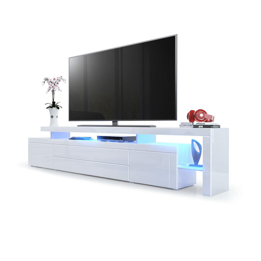 Plano TV Board Korpus Weiß mit LED