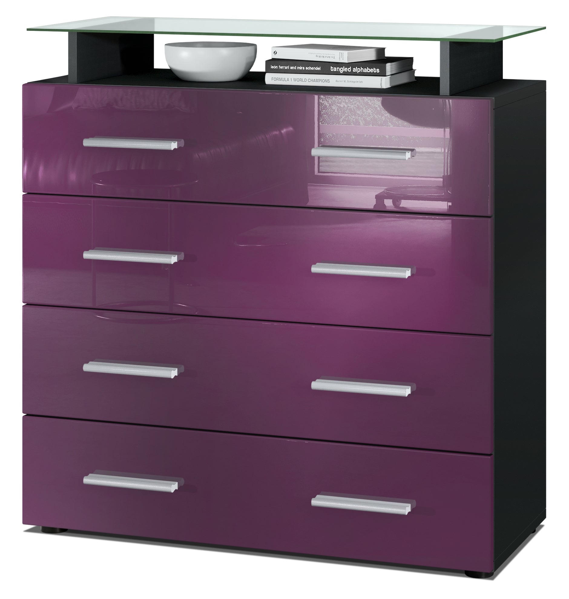 Lugano Kommode M2 Korpus Schwarz