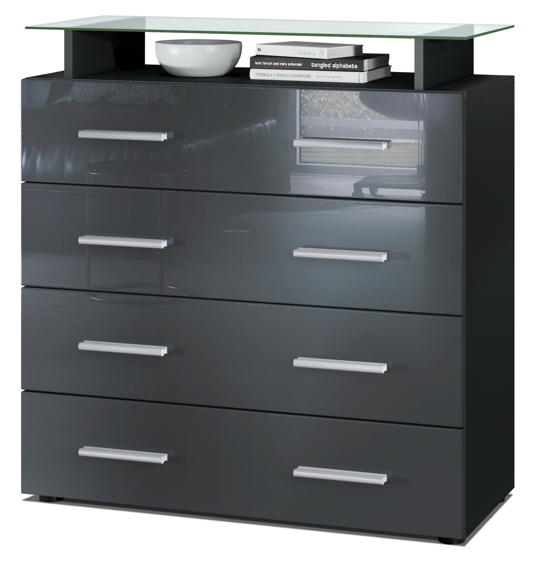 Lugano Kommode M2 Korpus Schwarz
