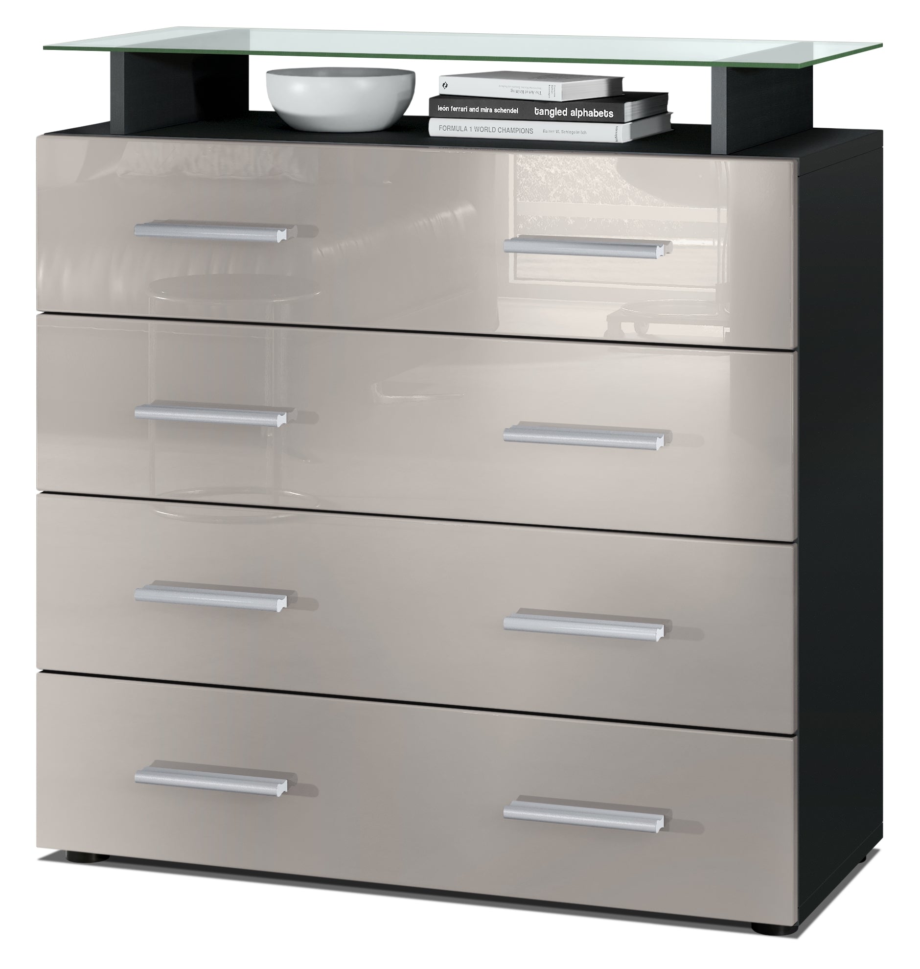 Lugano Kommode M2 Korpus Schwarz