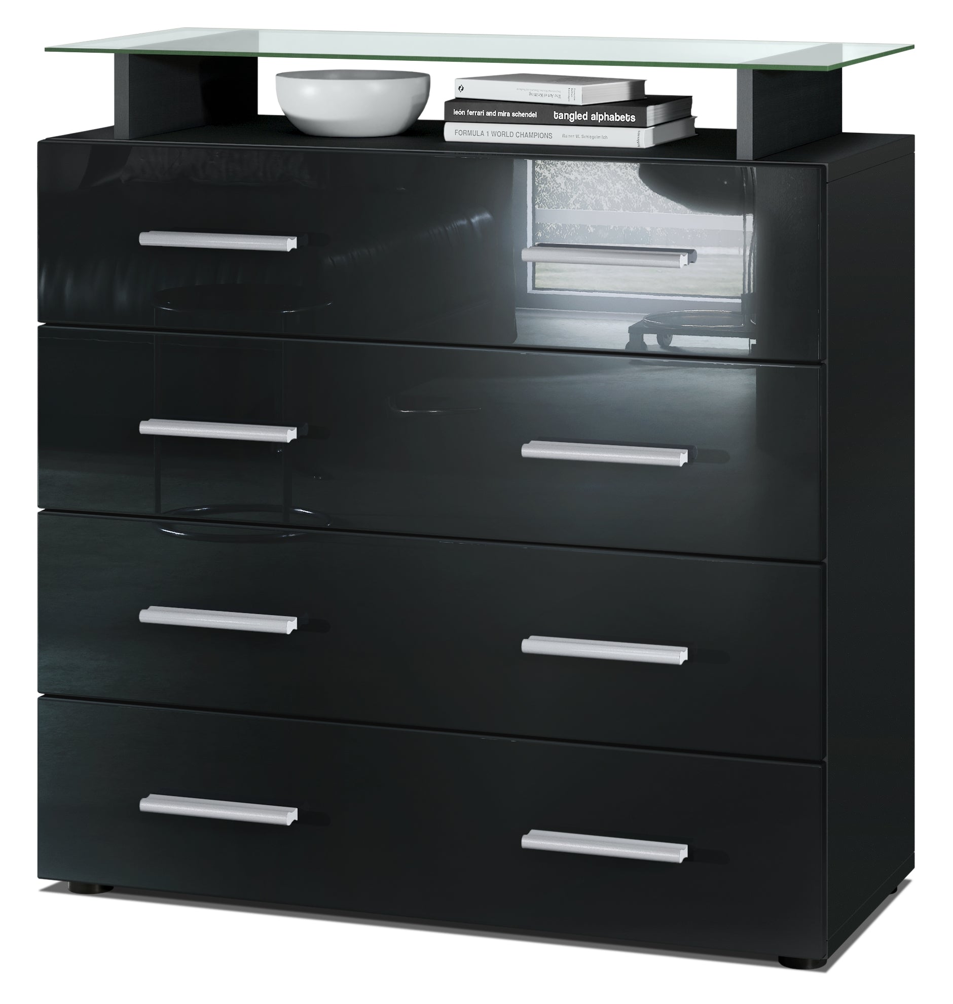 Lugano Kommode M2 Korpus Schwarz