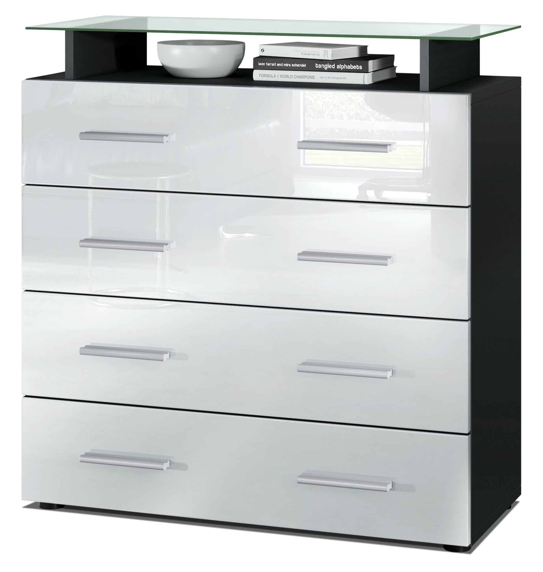 Lugano Kommode M2 Korpus Schwarz