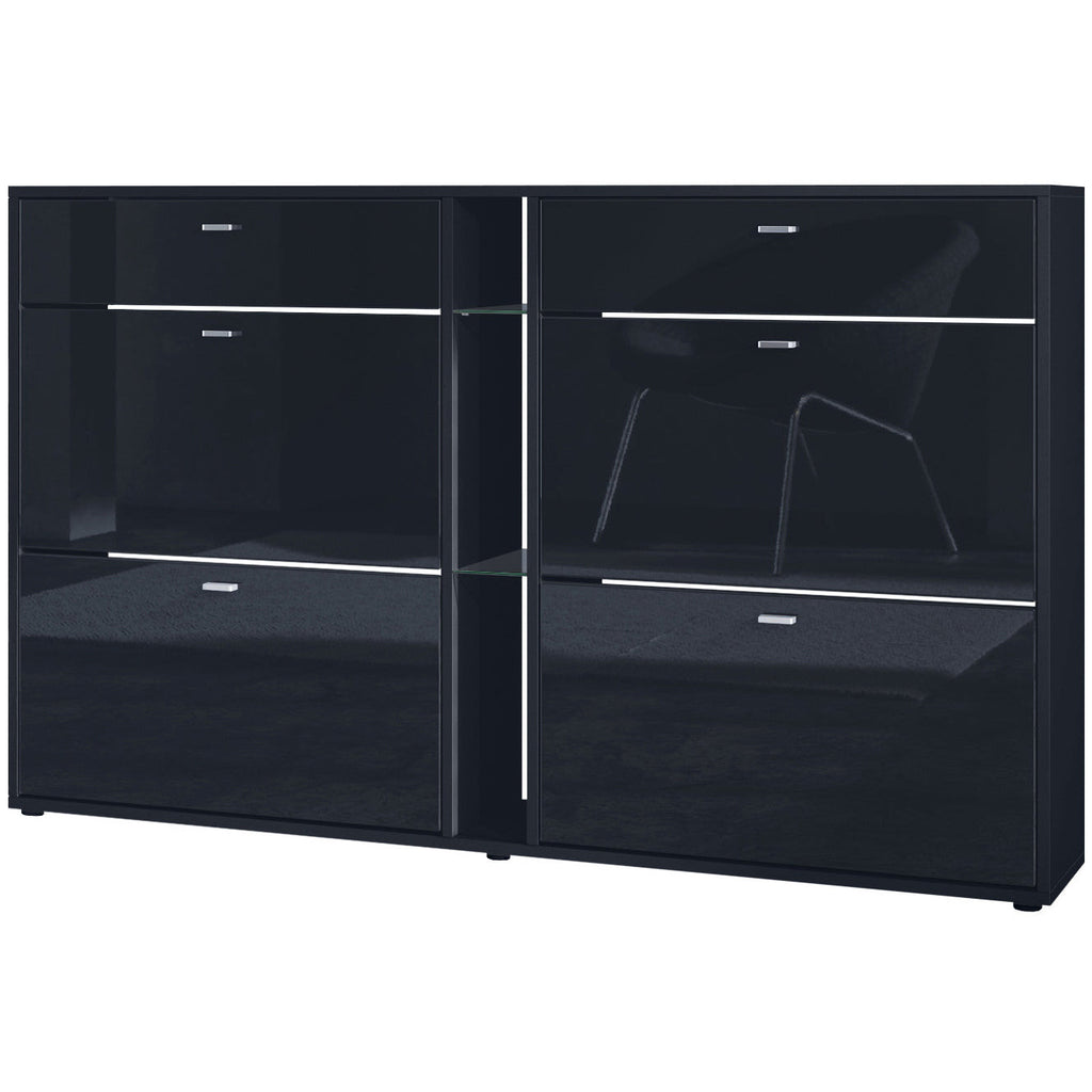 Vaasa Schuhschrank Korpus Schwarz